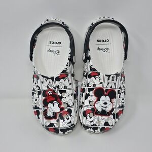 Crocs Disney Mickey And Minnie Mouse Classic Clog Slip On Shoes Womens 9 Mens  7